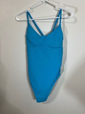 Shade & Shore Bright Turquoise One-Piece Swimsuit